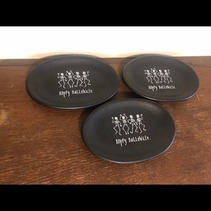 Rae Dunn Dancing Skeletons Plates
